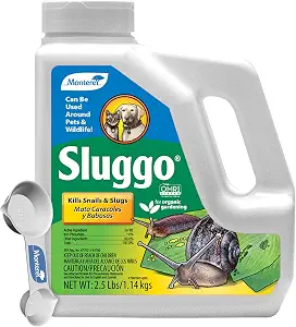 Monterey Sluggo Snail & Slug Killer Bundled with Measuring Spoon - 2.5 lb OMRI Listed Organic Gardening