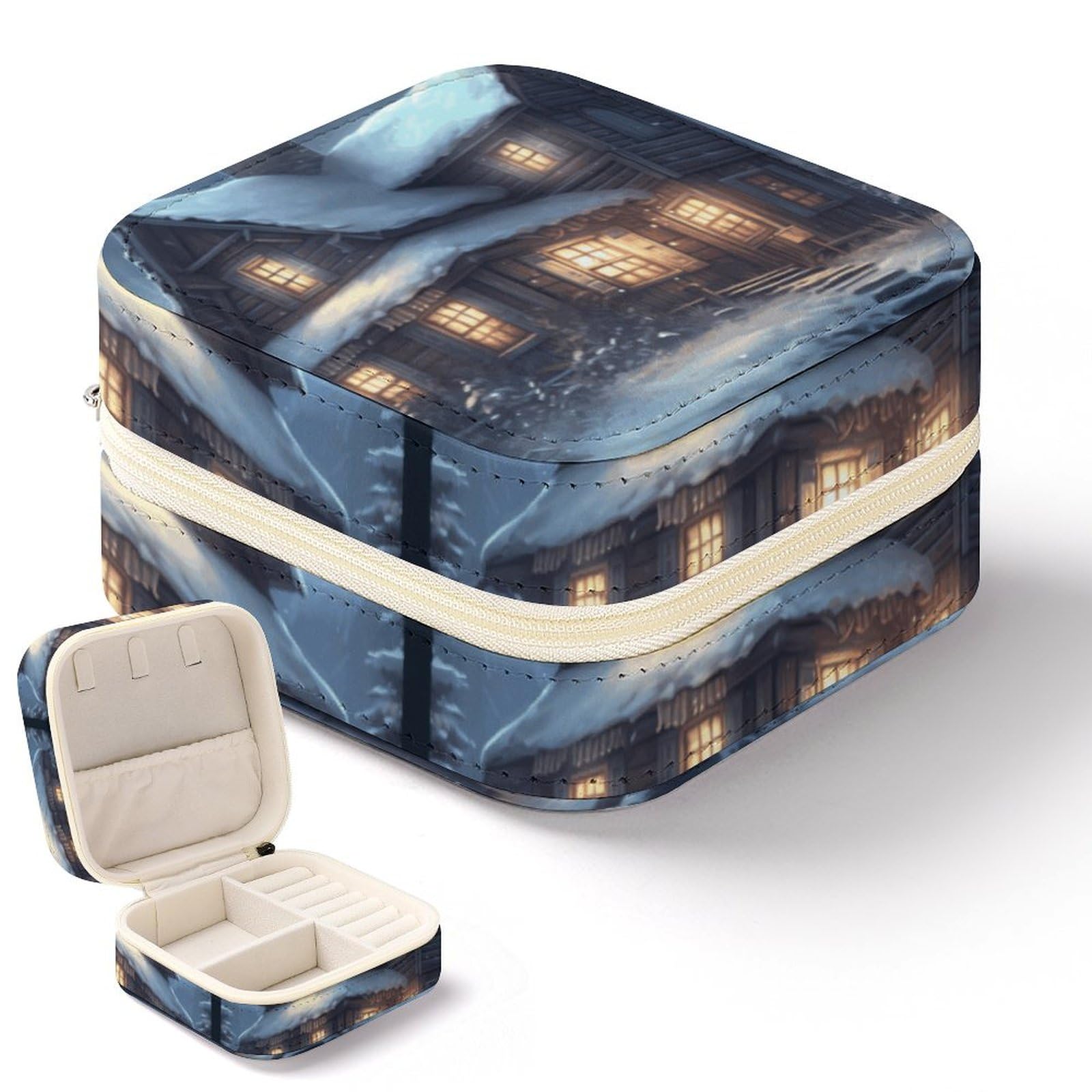 Boîte à bijoux de voyage carrée pour protéger vos bagues à l'hôtel