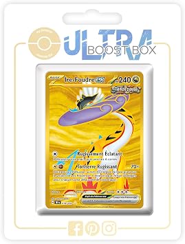 Ire-Foudre ex Raging Bolt ex 218/162 Ancient Shiny Gold - Ultraboost X  carlate et Violet 5 - Forces Temporelles Box of 10 Pokemon French Cards