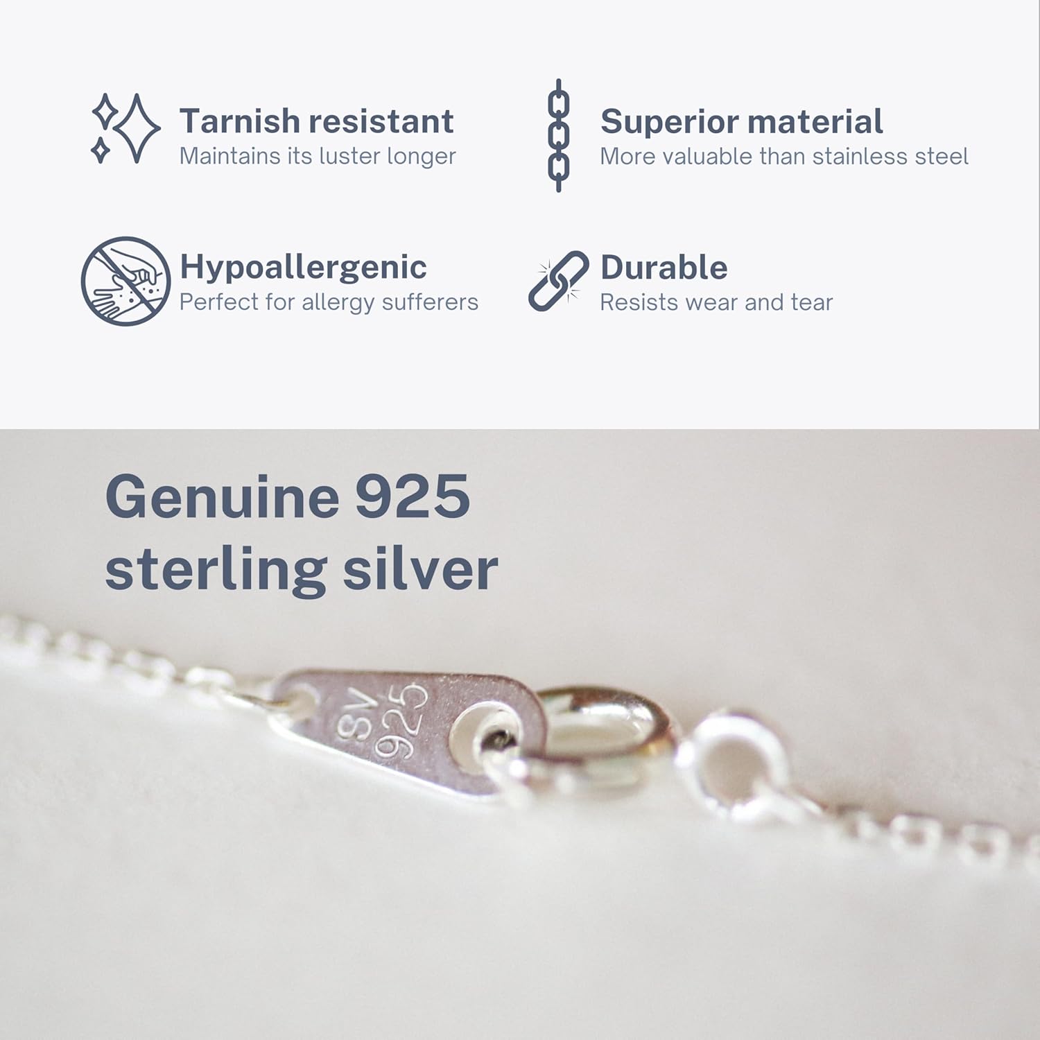 Coin Rhinestone Trident Pendant 925 Sterling Silver Necklace | 2 cm Ukraine Trizub Pendant for Women | Ukrainian Gift | Adjustable 17” Cable Chain with 3” Extender | Hypoallergenic - Image 6