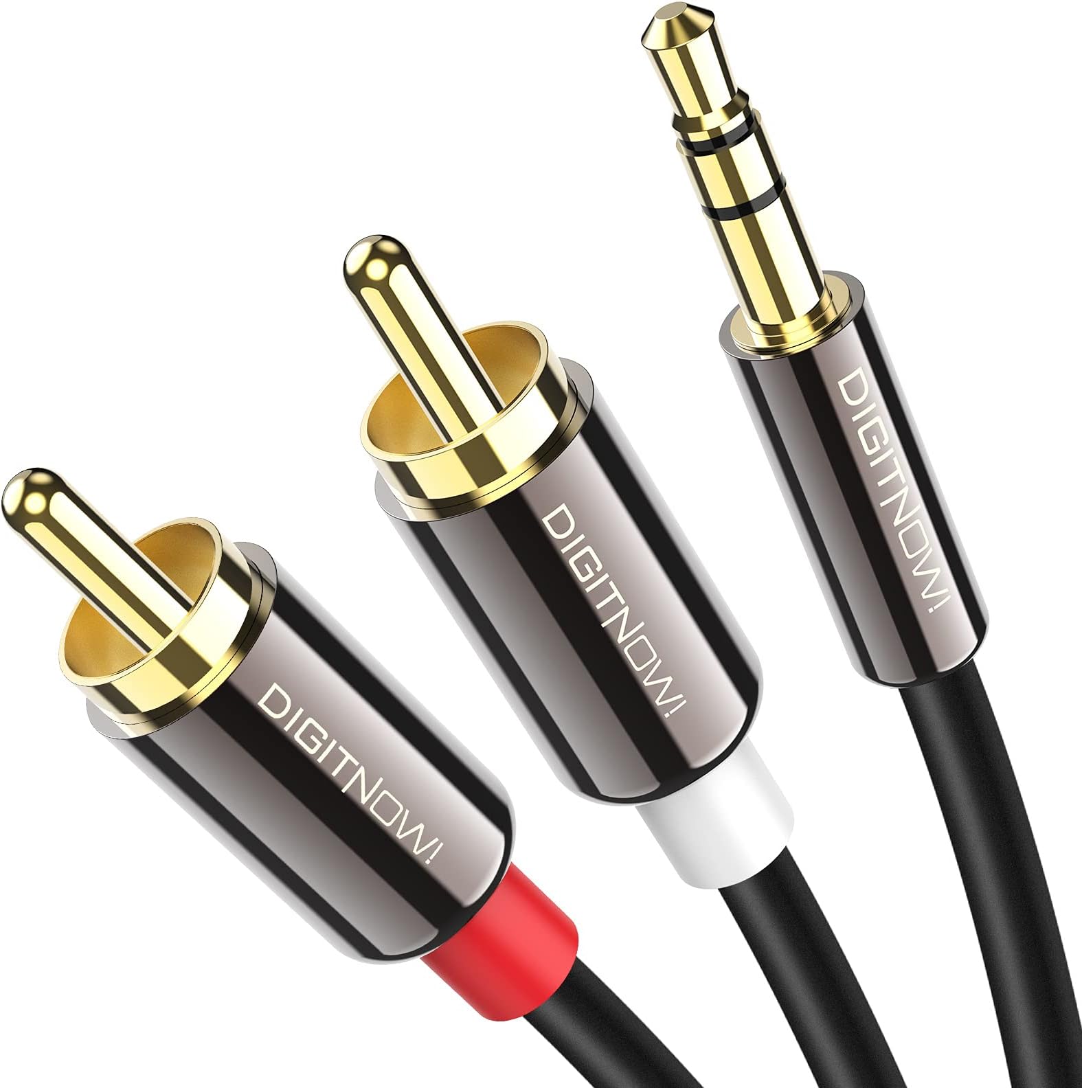 NIANWUDU 3.5mm to RCA Audio Auxiliary AUX Stereo Y Splitter Cable, 3.5 MM Convert to RCA Cable (3.3ft)