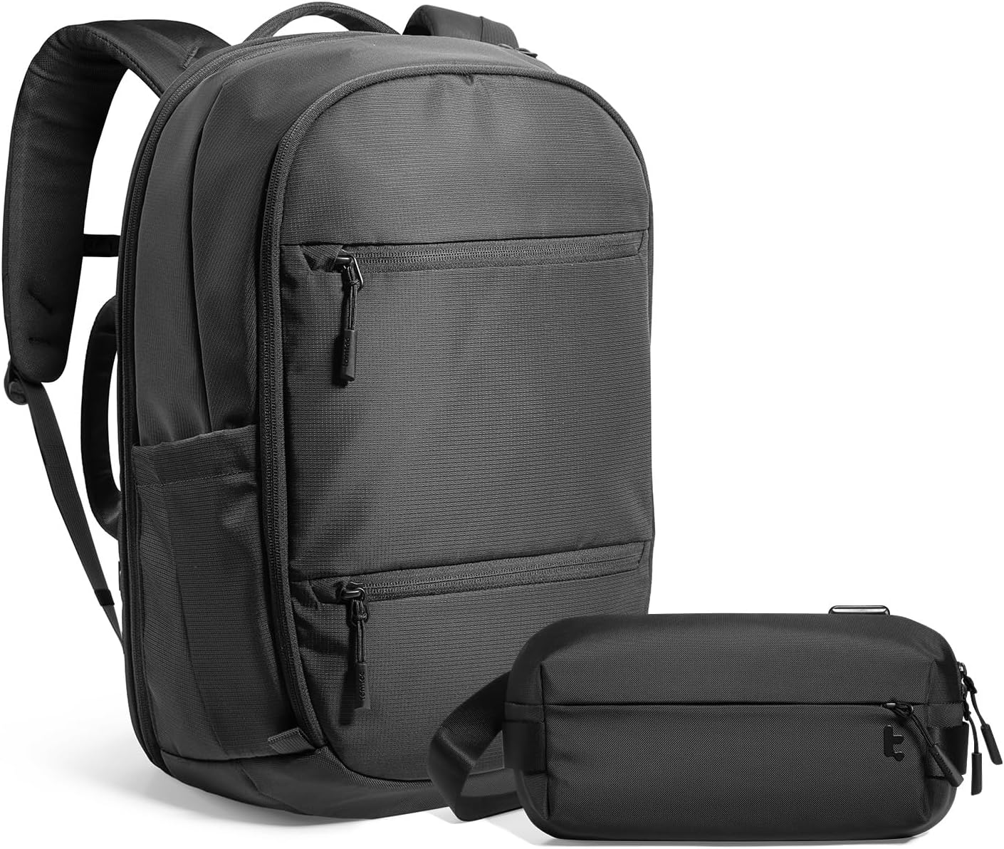 tomtoc 26L Laptop Backpack, Black & Compact 3L EDC Sling Bundle – Water-Resistant Laptop Backpack with Compact Everyday Carry Bag