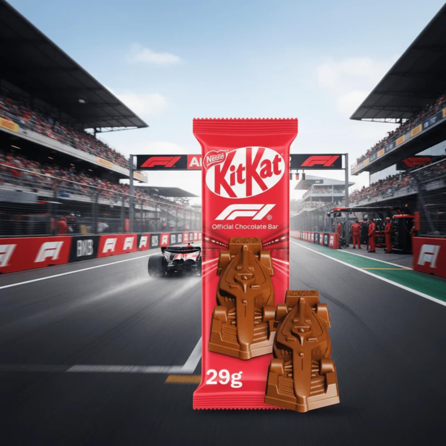 Nestlé KitKat F1 Racing Cars Edition Milk Chocolate Bar, (10x 29g