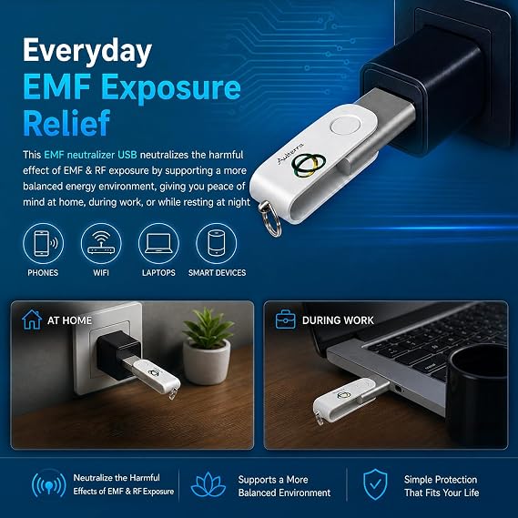 EMF Home Neutralizer USB for Whole House to Neutralize Harmful Incoherent EMF Frequencies Including 5G