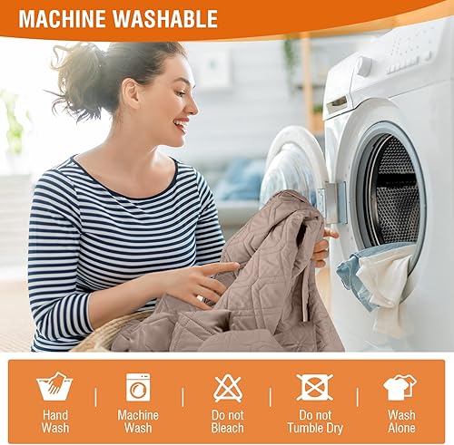 Miniatura 6 de VANSOFY Fundas impermeables para sofá reclinable, fundas para sofá, fundas lavables para sofá reclinable, protector antideslizante de muebles con