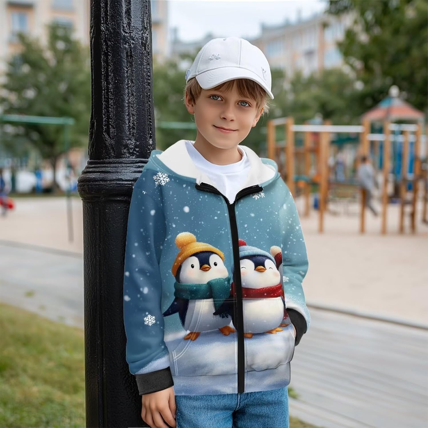 Pensura Zip-Up Hooded Hoodie with Pockets Long Sleeve Sweatshirts Jacket Fall Winter Clothes