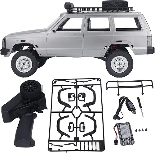 Srliya 1/12 2.4G Escala Completa Camión Escalada Coche RC Juguete Off Road Vehículo Racing Car Juguetes para Niños (gris plateado)