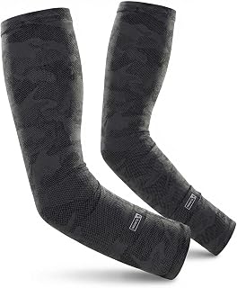 OVOY Arm Sleeves 자외선 차단 스포츠 쿨링 남성용 여성용 타투 커버업 여름 야외 스포츠, 딥 그레이.