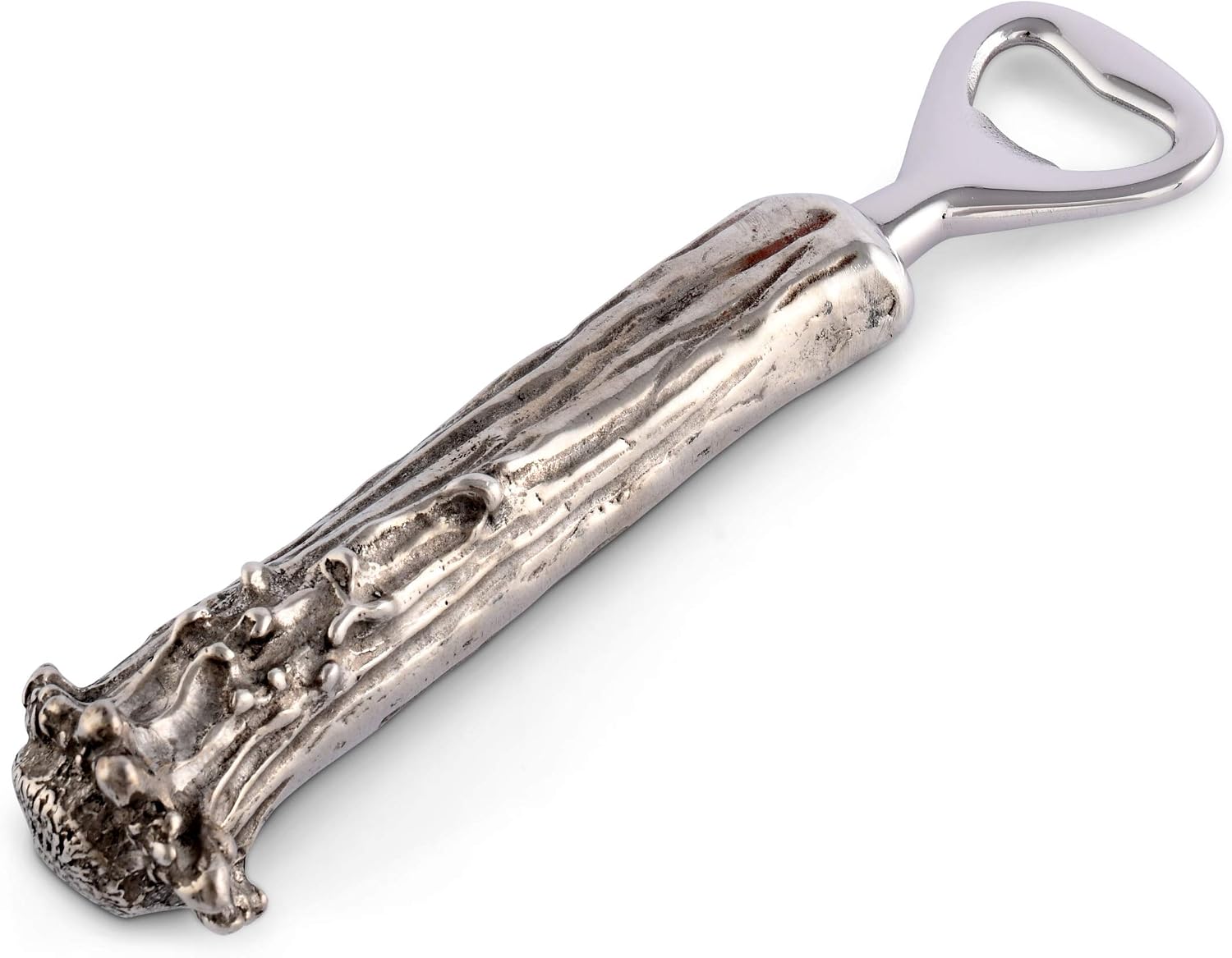 Vagabond House Pewter Metal Antler Bottle Beer Opener Lodge Barware 6.5 inch Long