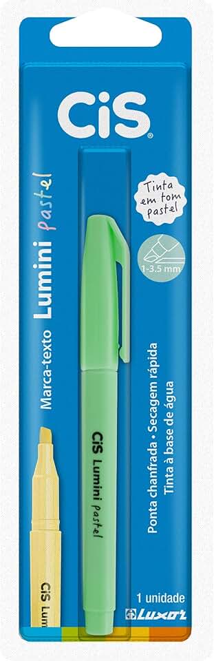 Marca Texto Blister, CIS, Lumini Pastel 56.9902, Verde