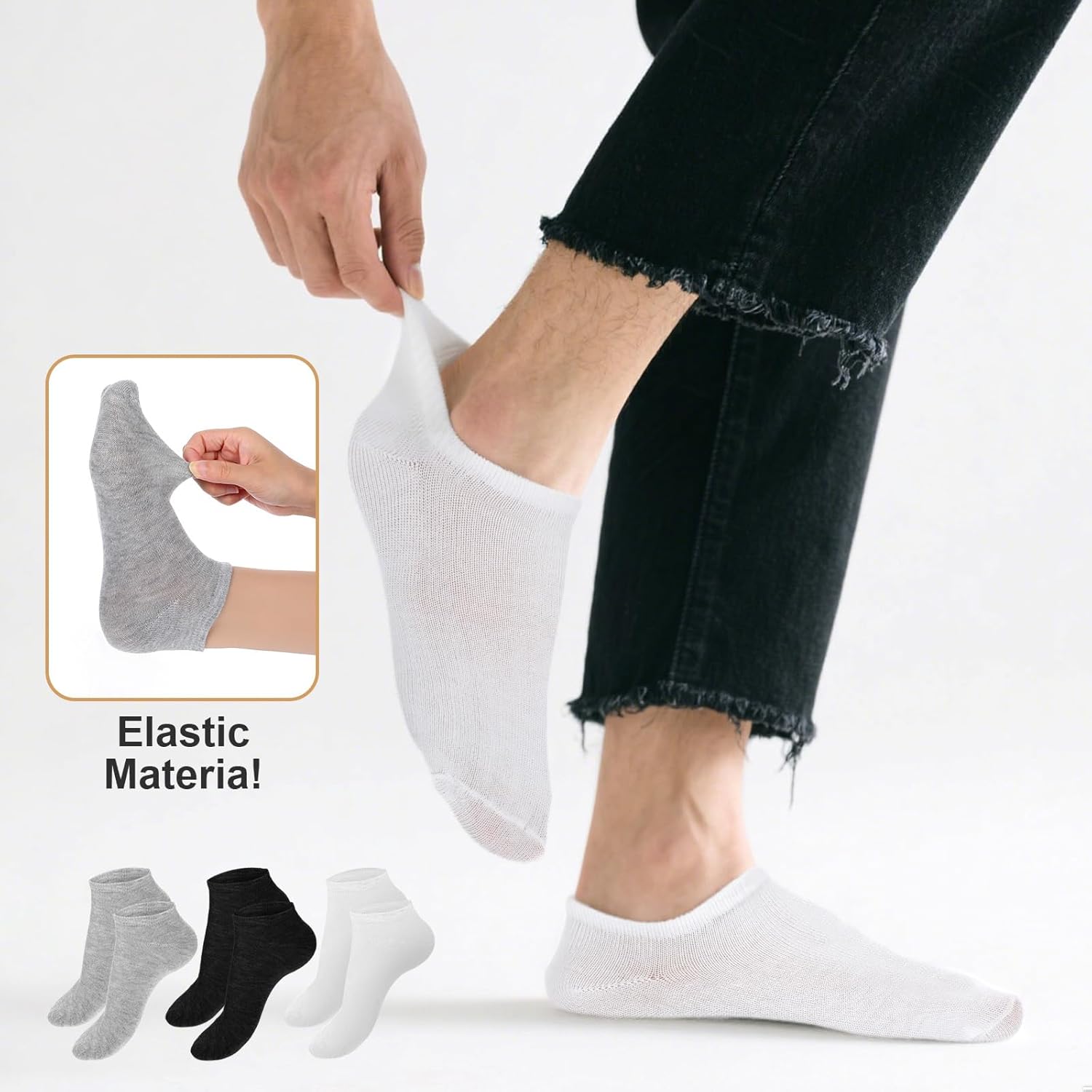 100 Pairs Ankle Socks for Men Women Breathable Mens Socks Athletic Cushioned Running Low Cut Sock Moisture Wicking Cotton Short Sports Sock - Image 4