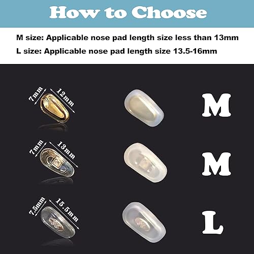 Miniatura 4 de Fundas de almohadillas de nariz para gafas, almohadillas de silicona para la nariz, almohadillas suaves para la nariz para kit de reparación de