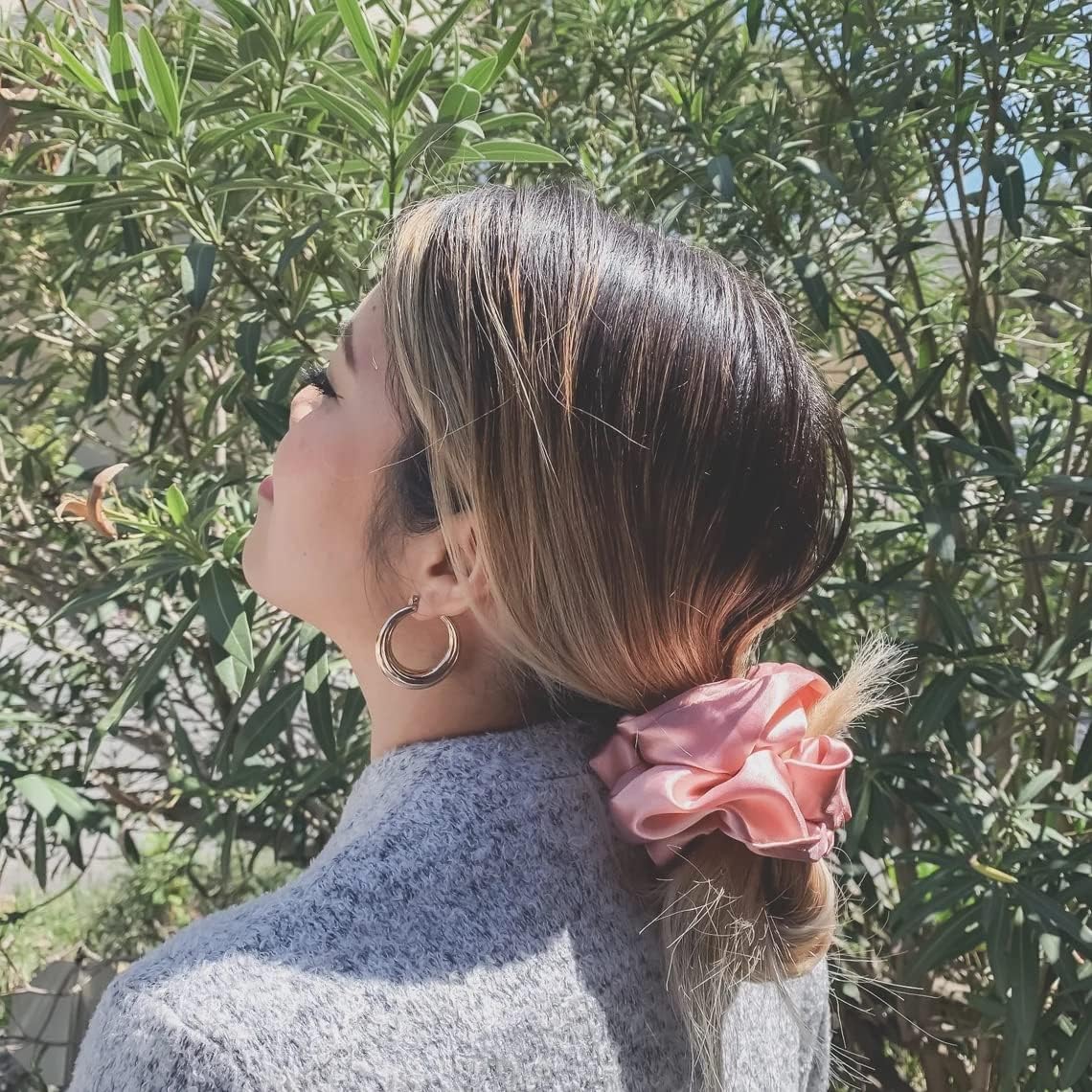 Stylish Scrunchies Set with Rubber Band for Hair – Hair Band for Womens | Includes Plaid Designs | Best Gift For Sister, Mom, Friend And Girlfriend. (Pack of 4.)