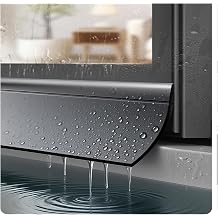 Drip Edge Flashing - Rain Deflectors for Outside Window, Self-Adhesive 170 Angle Window Water Barrier - Drip Cap Rain Deflector, Length 3m, Width 25/35/45mmBlack,25mm