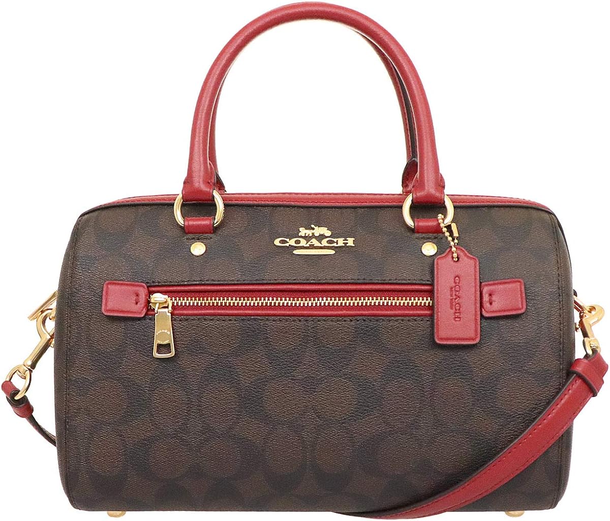 【コーチ】COACH ショルダーバッグ F83607 シグネチャー ローワン サッチェル レディース [アウトレット品]  ブラウン×1941レッド