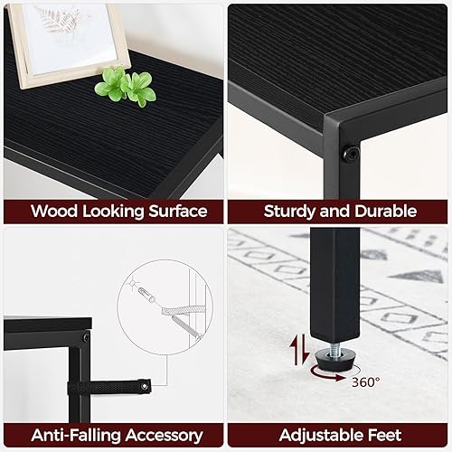 Miniatura 8 de Console Table with Power Station, 30.1" Entryway Table, Behind Sofa Table, Industrial Style, Outlets and USB Ports, Sturdy, for Living Room,