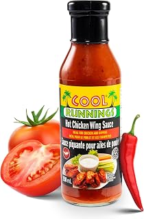 Cool Runnings USA Hot Chicken Wing Sauce, 350 ml - Spicy Flavorful Hot Sauce for Coating, Dipping, and Tossing Chicken Wings, Perfect for Game Night and BBQs