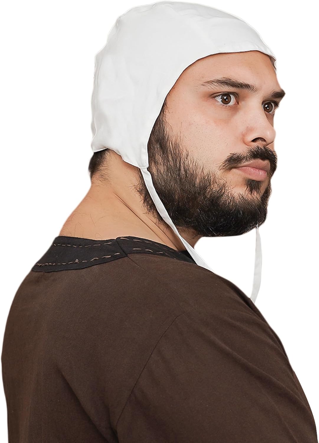 Lord of Battles Medieval Quilted Canvas Cotton Padded Arming Cap Protector Armor Chainmail Coif for LARP, Renfair