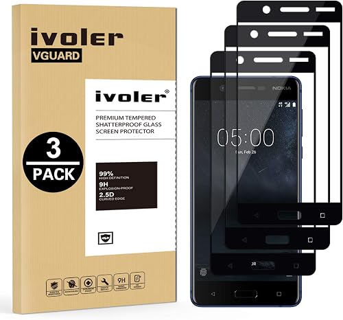 iVoler Pack Pellicola Vetro Temperato per Nokia 2017 Copertura Completa Pellicola Protettiva Protezione per Schermo per Nokia 2017 iVoler Pack Pellicola Vetro Temperato per Nokia 2017 Copertura Completa Pellicola Protettiva Protezione per Schermo per Nokia 2017