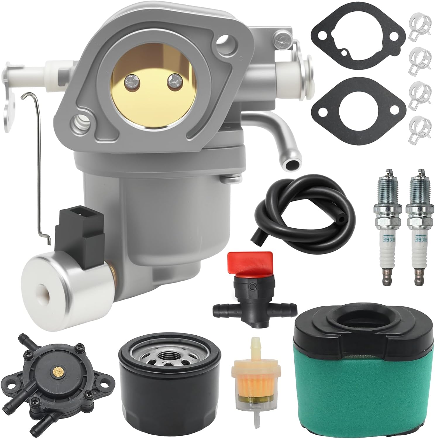 Anxingo 596375 Carburetor Tune Up Kit, Replacement for BS 40N877 40N777 Engine Mower, Replaces 597128 595321 596033 594207 595216 597126 593197 593198 595216