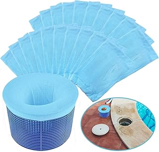 20 Pezzi Calzini Skimmer Piscina Filtro Skimmer Cestello da Piscina Riutilizzabile Proteggere Tua Piscina per Filtrare Foglie Capelli Erba Schiuma e Altri Articoli Vari