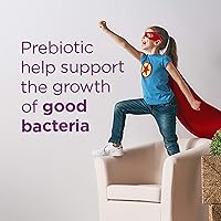 Vista 3 de Digestive Advantage Gomitas de fibra prebiótica + probióticos para la salud digestiva, probióticos diarios para niños, apoyo para hinchazón