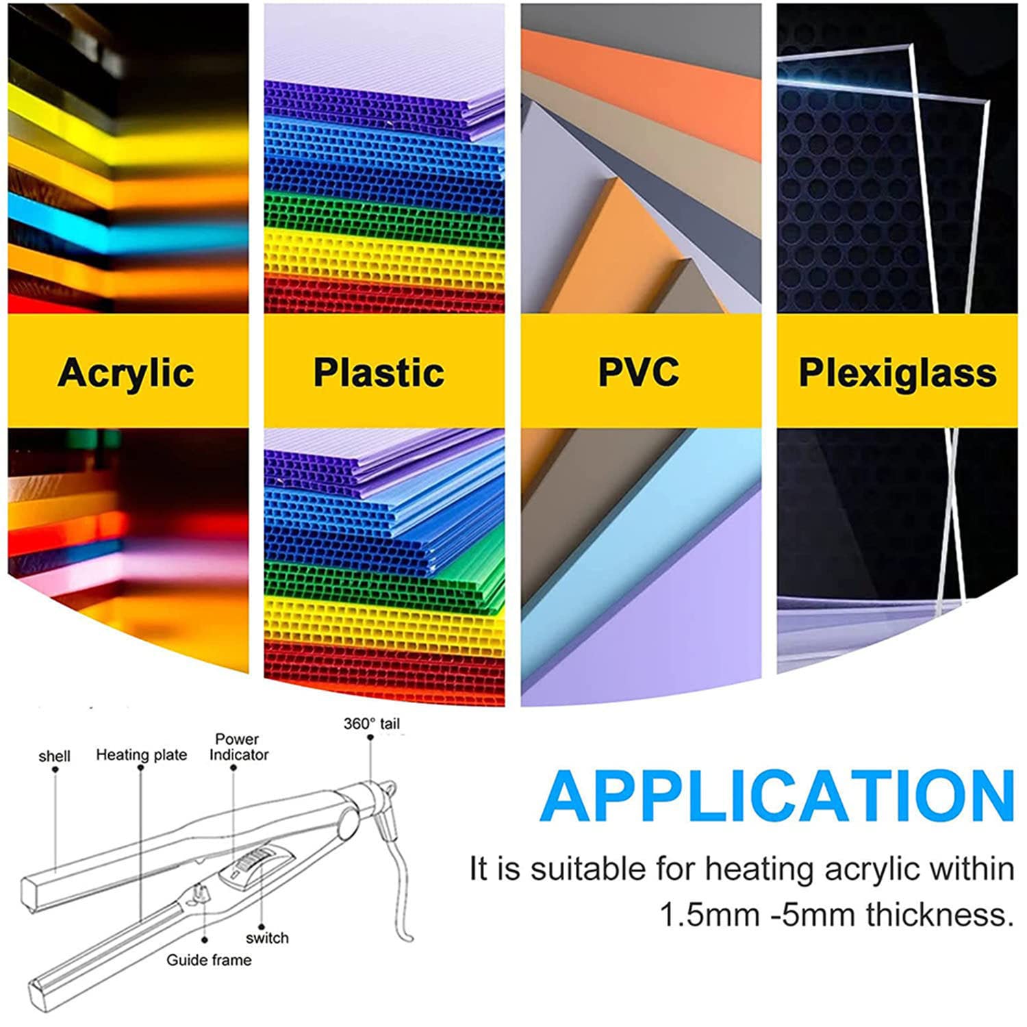 Máquina dobladora de letras acrílicas, kit de marcado de letras de canal con elementos de calefacción PTC, calentamiento manual duradero de 100-240 V para hacer carteles