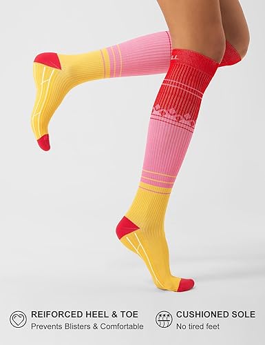 Miniatura 4 de FITRELL - 3 pares de calcetines de compresión para mujeres y hombres, calcetines para la circulación de 20-30 mmHg