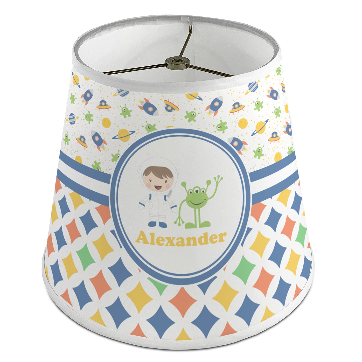 YouCustomizeIt Personalized Boy's Space & Geometric Print Empire Lamp Shade