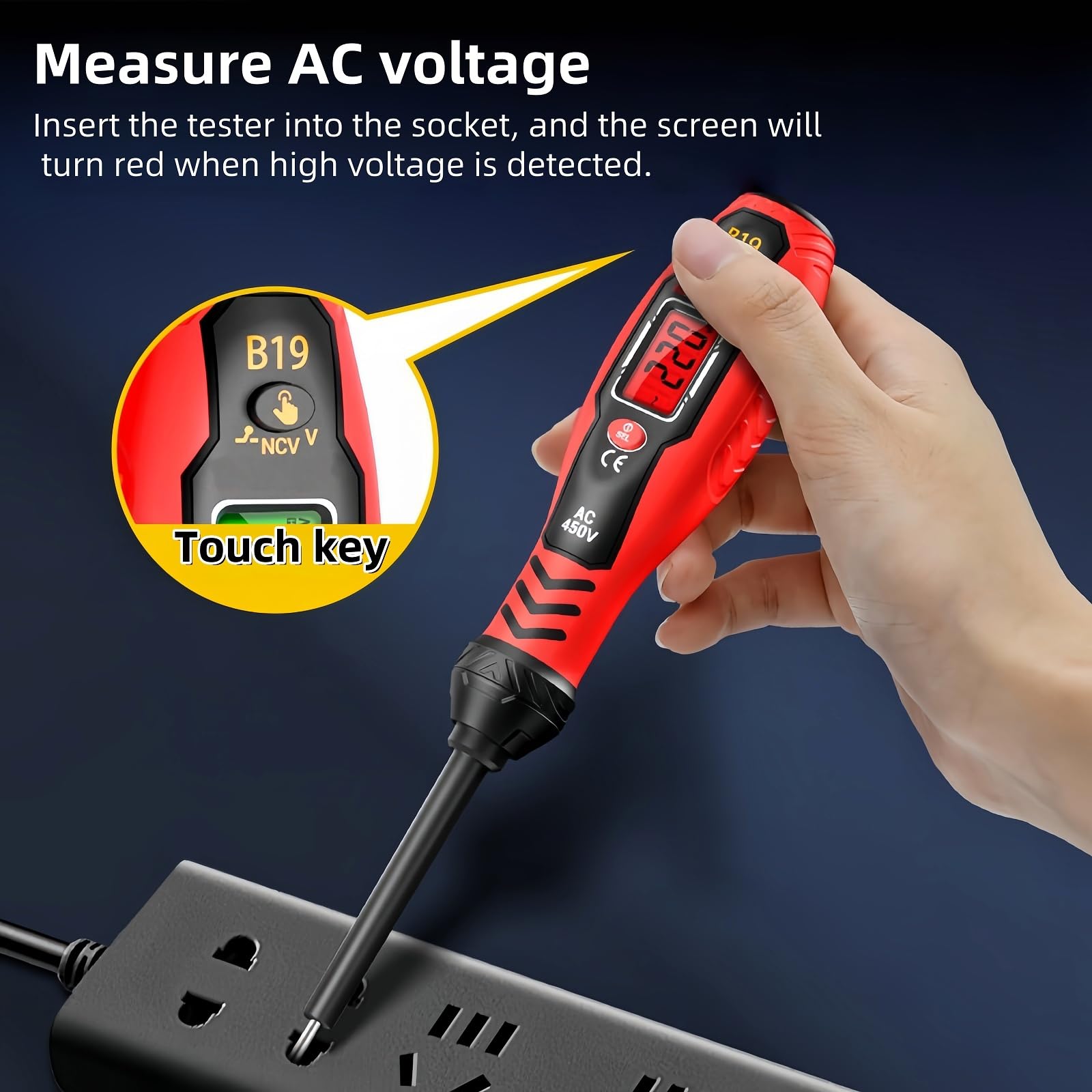 Non-Contact Voltage Tester Pen & Flathead Screwdriver Set - Image 3