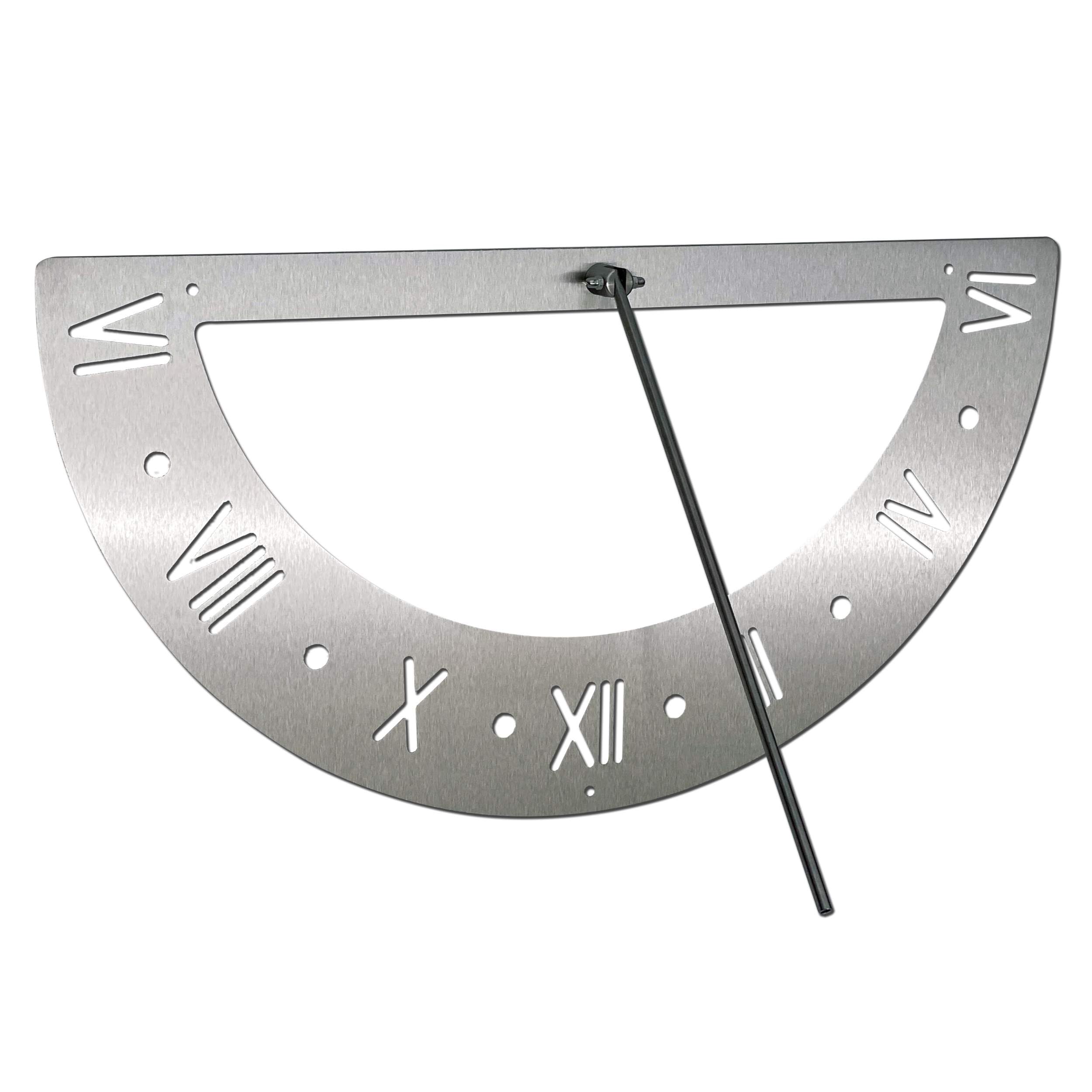 DanDiBo Reloj solar de acero inoxidable para la pared, 70 cm, inoxidable, 96206, orientable, resistente a la intemperie, reloj de jardín moderno de metal
