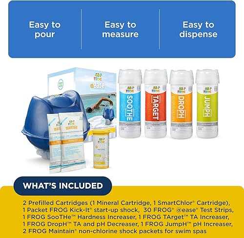 Miniatura 3 de Sistema flotante FROG Ease y kit de inicio de equilibrio para spas de natación - Productos químicos auto-reguladores para desinfección y