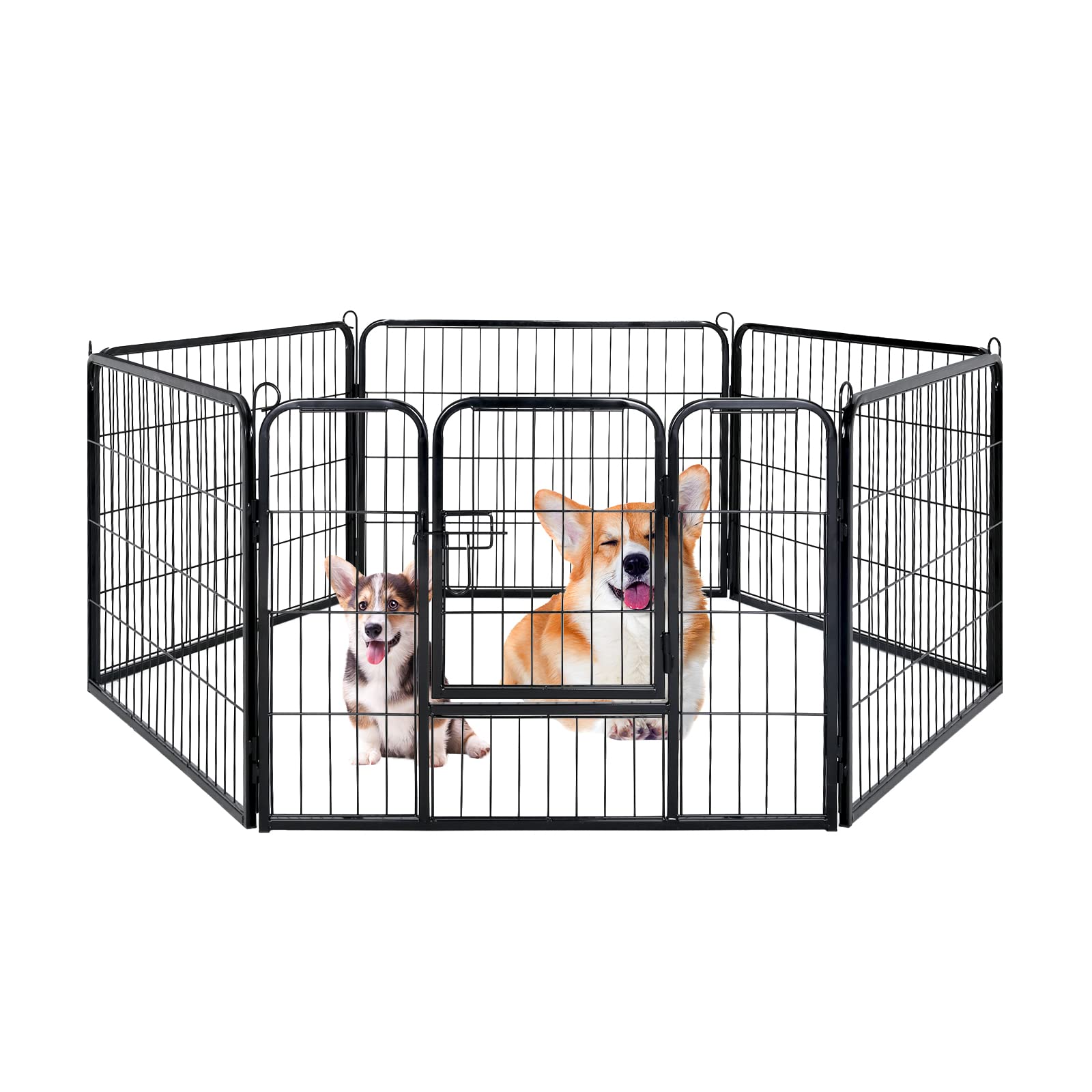 Panana Dog Playpen Heavy Duty Dog Pet Puppy Pen Cat Rabbit Fence Foldable Indoor/Outdoor Enclosure Run Cage (6 Panel, 80 x 60cm)