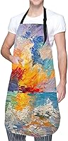 Vista 8 de Giwawa Delantal unisex para adultos, impermeable, resistente a las manchas, delantal de cocina con 2 bolsillos para BBQ, parrilla y pintura