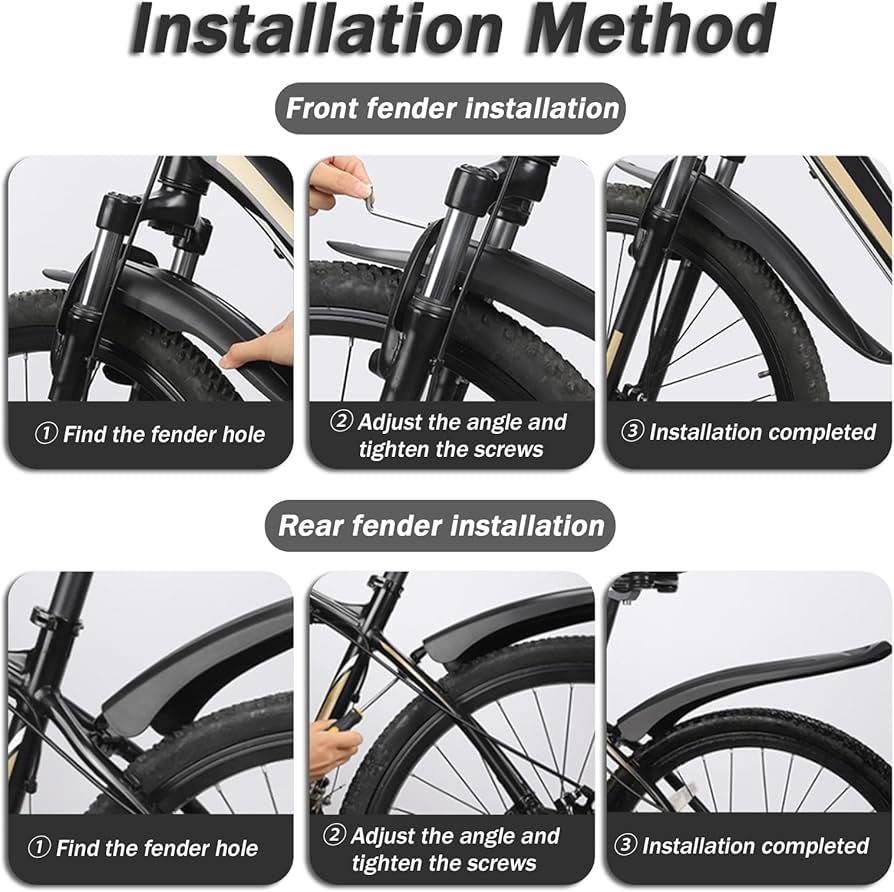 VODHXA Fahrrad Schutzblech Set fr Haibike AllTrail 2021, Einstellbar Vorne  Hinten Mudguard Schutz fr 24-29 Zoll MTB Rennrad, Spritzwasser Schmutz,  Schnelle Demontage,A : Amazon.de: Sport & Freizeit