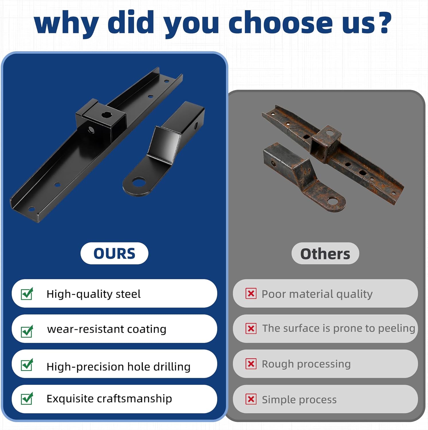 Golf Cart Trailer Hitch for EZGO TXT/Medalist Gas and Electric 1994-up, Heavy Duty Rear Bumper Trailer with Receiver, No Drilling Required