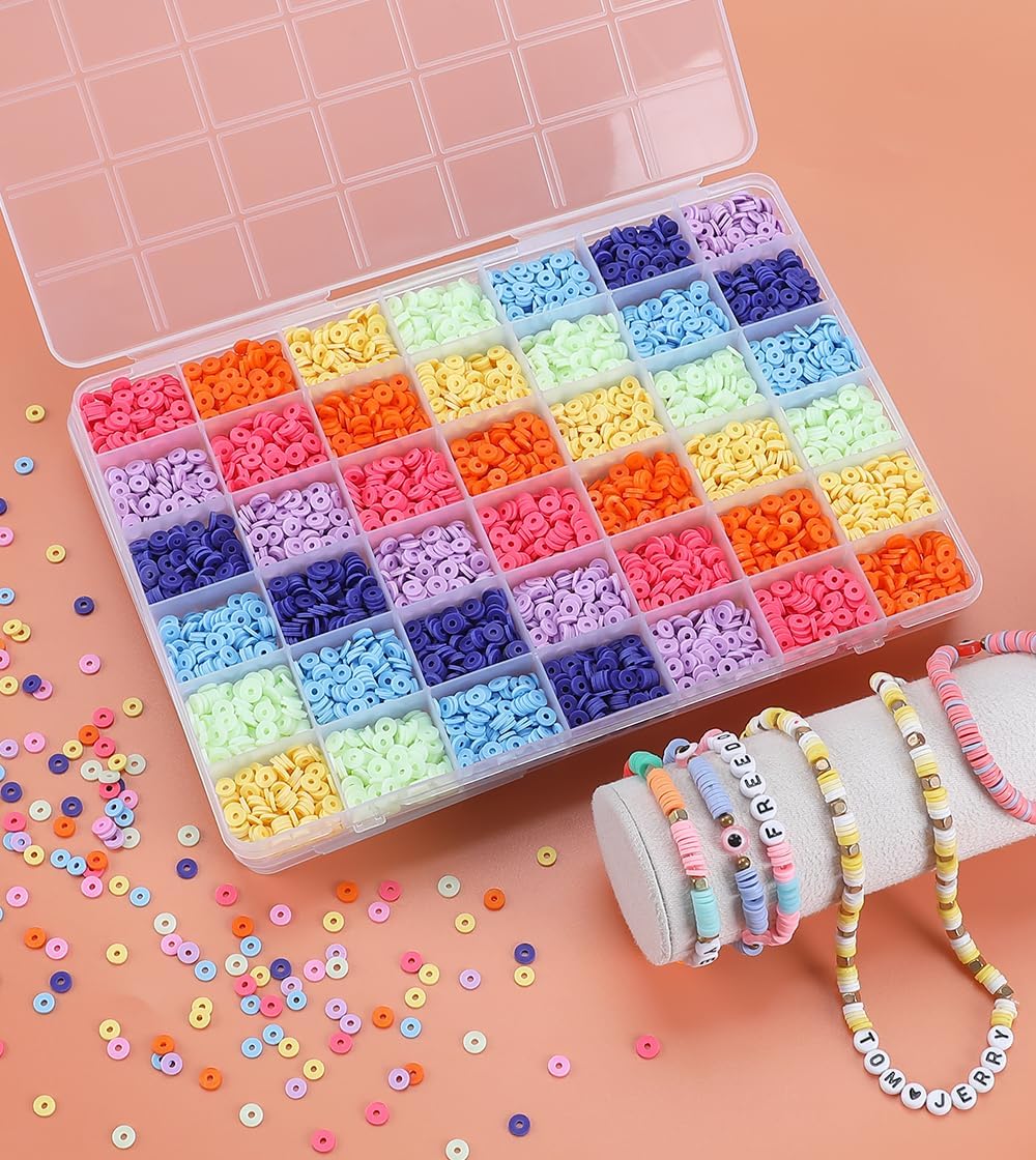 42 Grids Bead Organizer Box, 2 Pack, Clear Jewelry Organizer for Bead Organizers and Storage
