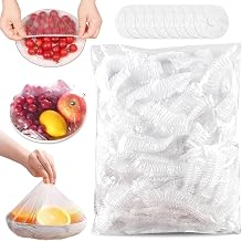 300 Pieces Charlotte Food Storage Bags Reusable Flat Covers Reusable Food Film for Preserving Fruits and Vegetables.