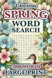 Spring Word Search Large Print: 2000 Words - 84 Puzzles - Big Font Word Find Book for Adults, Seniors, and Teens