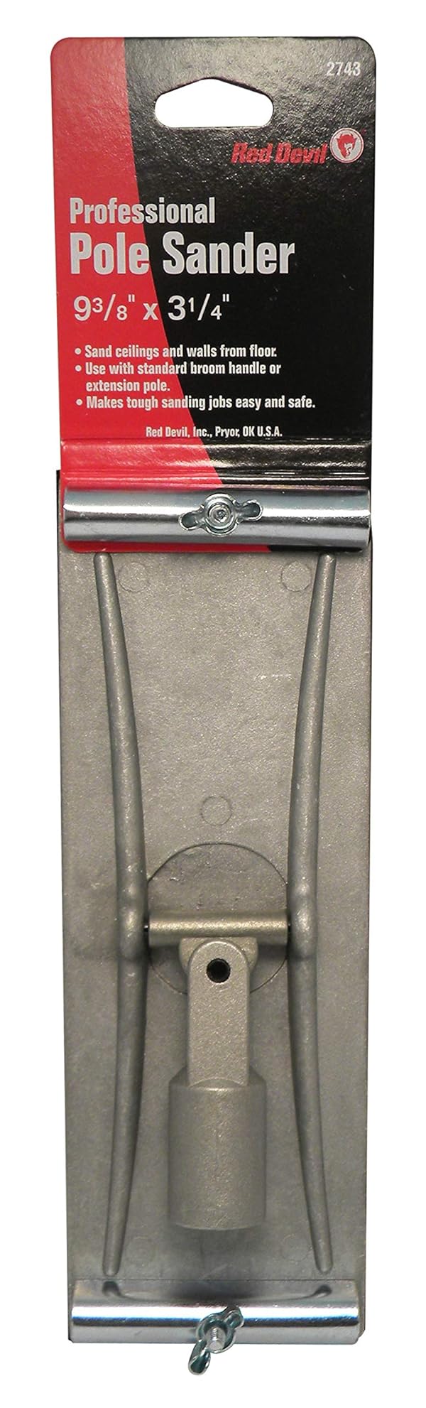 Red Devil 2743 Professional Aluminum Pole Sander with Die-Cast Aluminum Back and 4-Way Swivel Threaded Adapter for Sanding Ceilings and Walls by Red Devil - Image 3