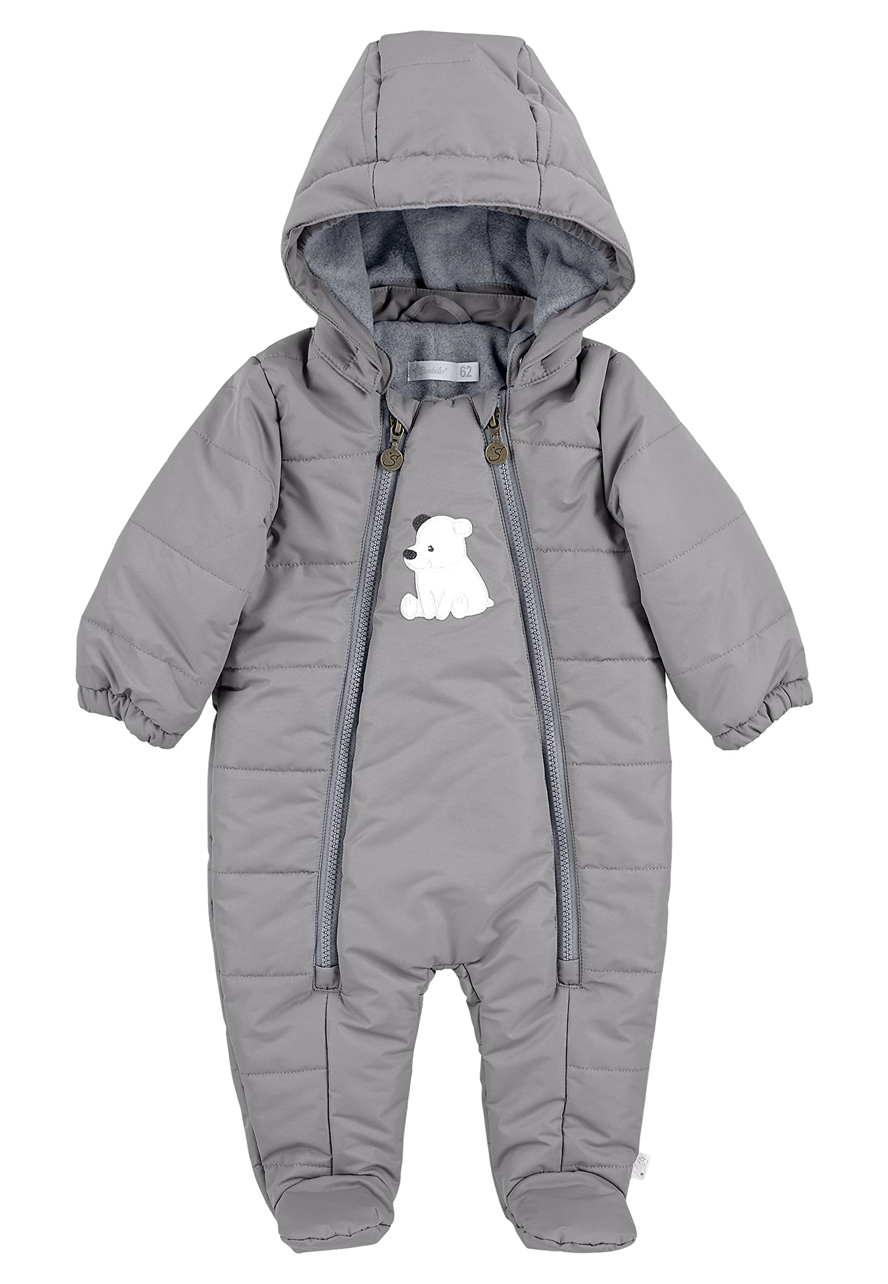 Sterntaler Unisex Kinder Overall Baby Overall gesteppt mit Kapuze Eisbär Elia