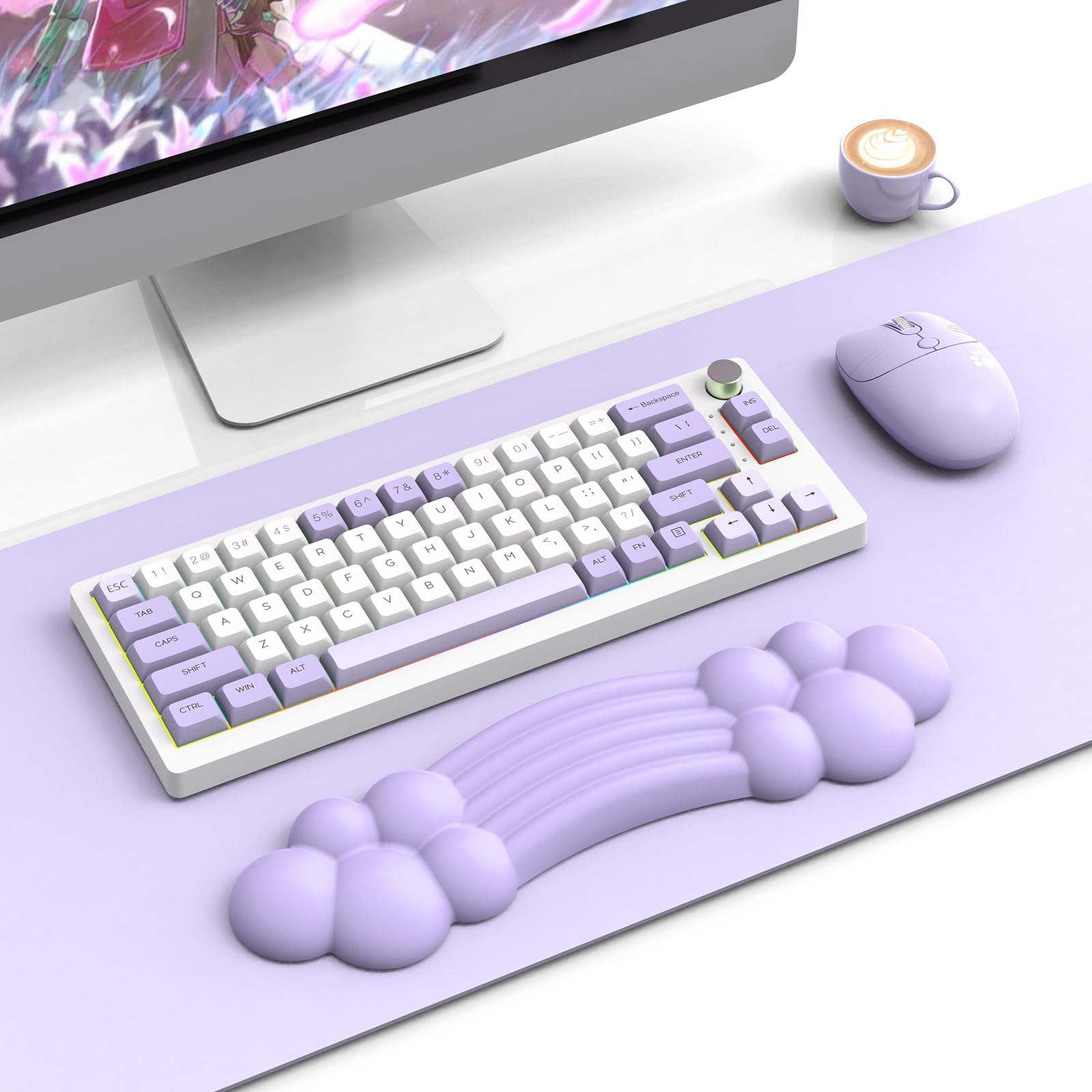 Poggiapolsi per tastiera e mouse Cloud Simpatico supporto per il
