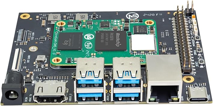 Banana Pi BPI-CM5 Pro AI Compute Module, 4GB RAM 32GB eMMC 6Tops NPU 2.2GHZ Quad-Core CPU, for AI IoT Development 4K Vdeo Codecs Compatible with Rasp-BerryPi CM4 (Full Kit1, with WiFi Module)