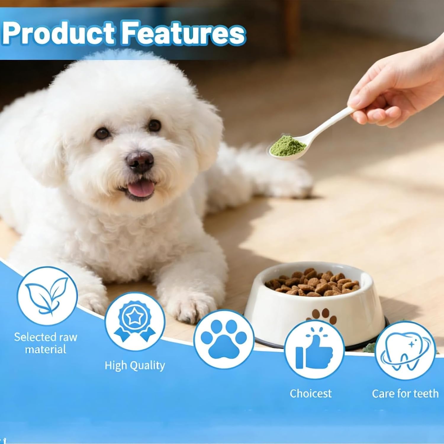 PupDose Dental Powder for Dogs, Fresh Breath & Oral Care Support for Daily Dog Dental Care (1 Bottle)