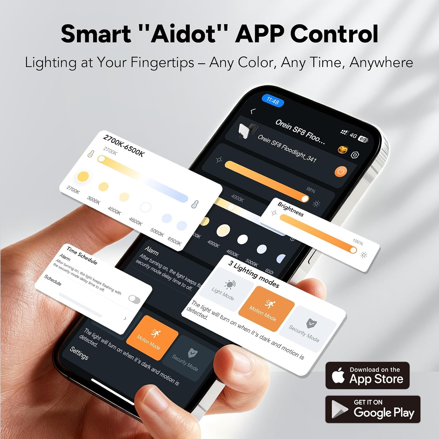 Aidot App Control Interface