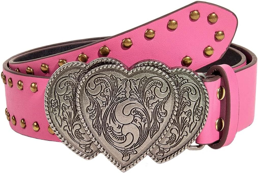 Women Western Belt Silver Buckle Leather Belt for Jeans Pants Cowgirls Cowboys Waist Belts for Men