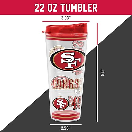 Miniatura 29 de Rico Industries NFL - Vaso de fútbol americano de doble pared, 16 onzas, tapa W