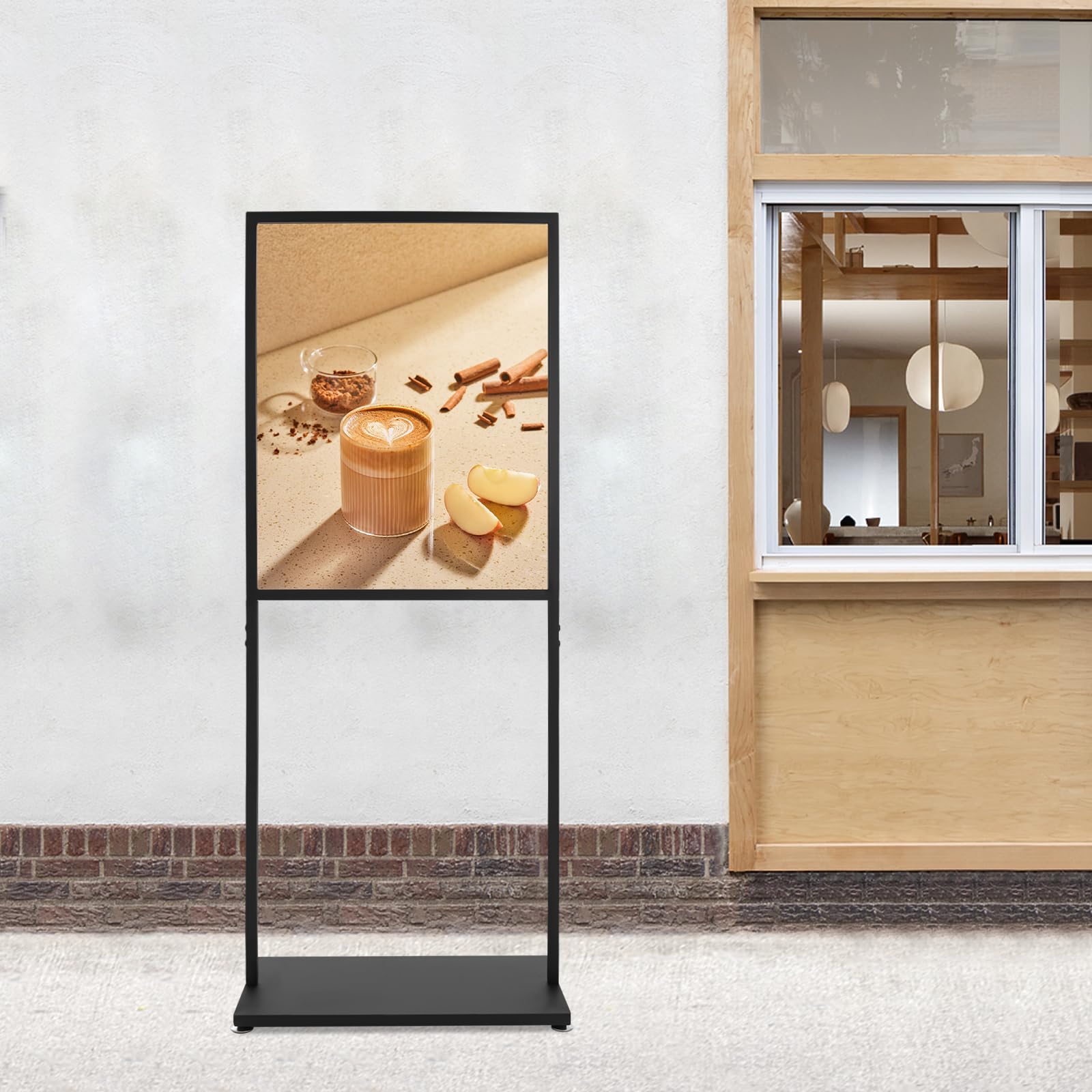 Kundenstopper 51*67cm Beidseitig Plakatständer, Double Sided Display Infoständer Informationsständer Präsentationsständer Poster Stand Sign Holder for Advertising (Schwarz)