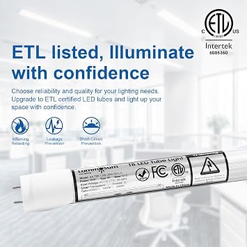 T8 LED Tube Light Bulbs 4 Foot 20W 40W Equivalent, 4000K Natural White 2000LM, T8 T10 T12 Fluorescent Replacement, Dual-end Powered Ballast Bypass, Frosted Cover ETL Listed for Shop 10-Pack