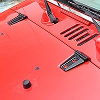 Vista 1 de 2 piezas de cubierta de bisagra de capó y accesorios de moldura para Jeep Wrangler JK y Unlimited 2007-2018 (Negro)